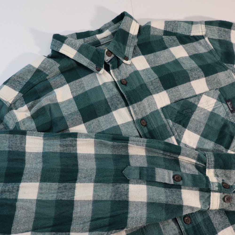 Tall Pines Woolrich Cotton Plaid Shirt-L Size-button Down-Long Sleeve